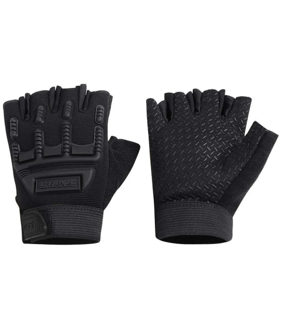 ZAYSOO Black Nylon Mens Biker Gloves ( Pack of 1 ) - Black