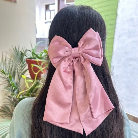 Belle Hair Bow Clip - Pink