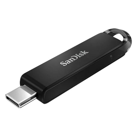 SanDisk Ultra USB Type-C USB Flash Drive, CZ460 64GB, USB Type C 3.1, Black, Super-Thin Retractable, 5Y