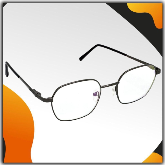 Hrinkar Trending Eyeglasses: Grey Rectangle Optical Spectacle Frame For Men & Women |HFRM-GRY-19019