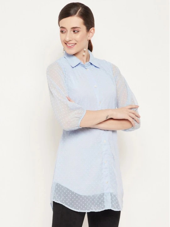 Women Rose Shirt Collar Tunic