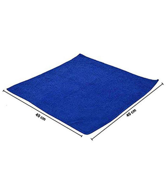 INGENS - Blue Microfiber Cloth For Automobile ( Pack of 4 )