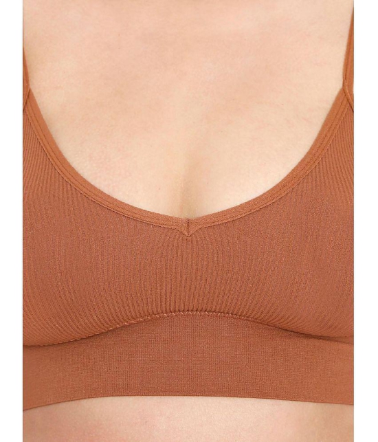 ILRASO - Brown Poly Cotton Women's Bra & Panty Set ( Pack of 1 ) - None