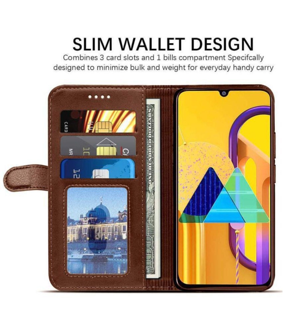 NBOX Brown Flip Cover Artificial Leather Compatible For Oppo Reno 10 Pro Plus ( Pack of 1 ) - Brown