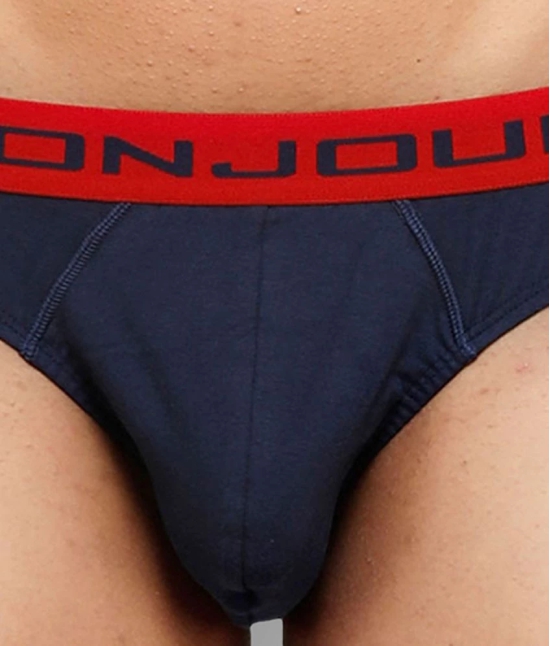 Bonjour - Navy Blue Cotton Blend Mens Briefs ( Pack of 1 ) - XXL