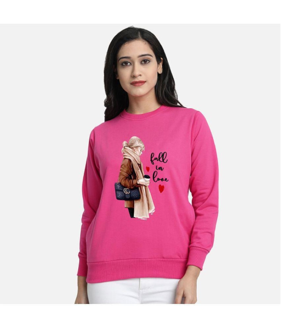 CHOZI Fleece Women''s Non Hooded Sweatshirt ( Pink ) - None