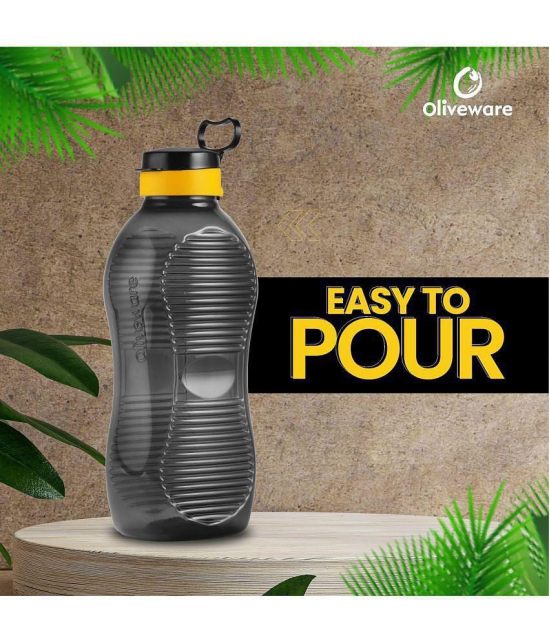 Oliveware Black Water Bottle 2000 mL ( Set of 1 ) - Black