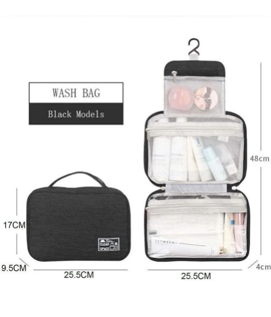 House Of Quirk Black Travel Kit Bag ( 1 Pc ) - Black