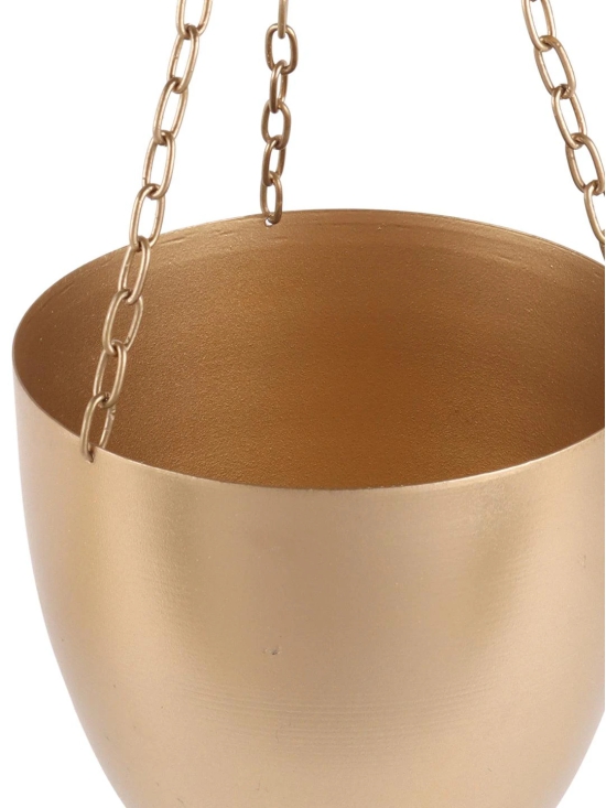 Hanging Capsule Planter (Set of 2)-Gold