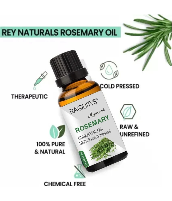 RAQUITYS Rosemary Essential Oil | Hair Growth, Skin, Face | PURE (15ml)