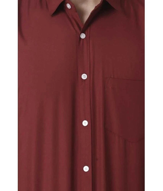 Springberry - 100% Cotton Slim Fit Maroon Mens Casual Shirt ( Pack of 1 ) - None