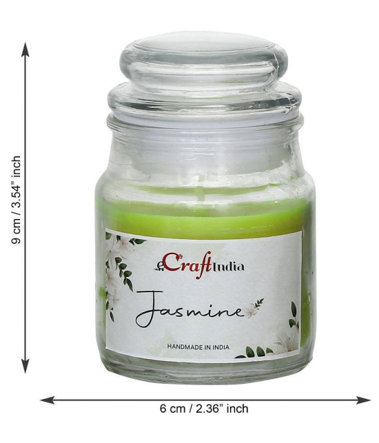 eCraftIndia Jasmine Votive Jar Candle Scented - Pack of 2