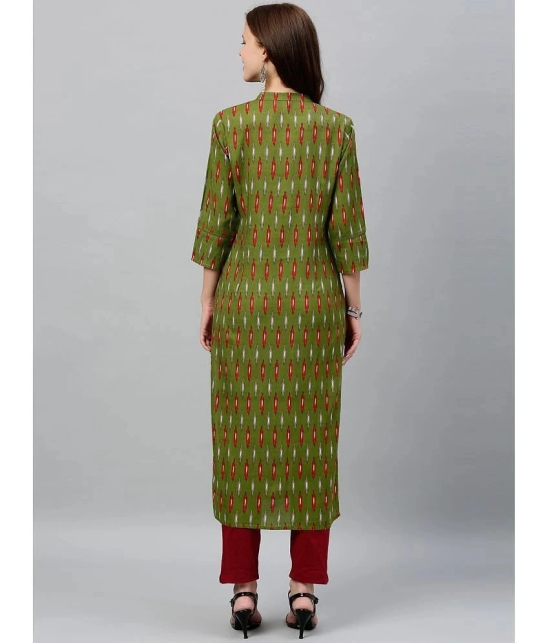 KIPEK - Green Rayon Womens Straight Kurti ( Pack of 1 ) - None