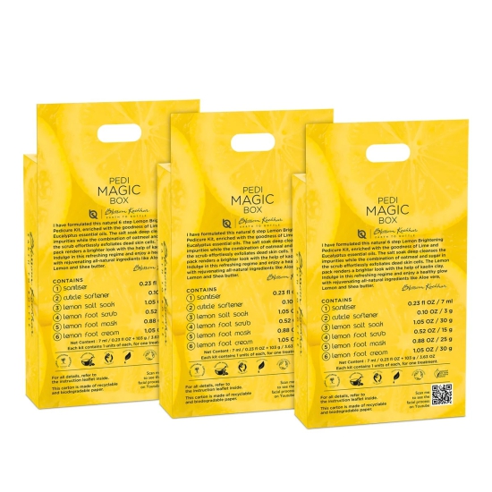 Brightening Lemon Pedicure Kit for 3 Use-Kit / All Skin