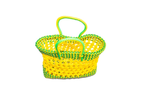 Handwoven Market Basket with Double Handles