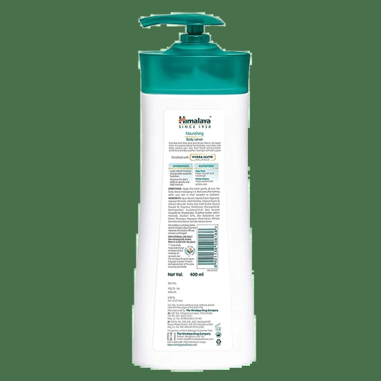 Himalaya Nourishing Body Lotion - Protects Dry Skin, Aloe Vera & Winter Cherry, Hydra-Nutri Balance, 400 Ml