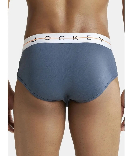 Jockey NY15 Men Cotton Elastane Solid Brief - Mid Night Navy - None