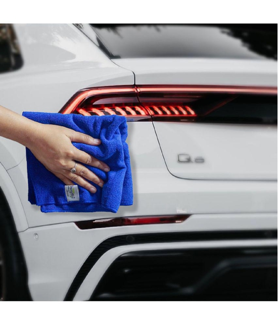 SOFTSPUN Microfiber Cloth 15pcs - Small - 20x30cms - 340 GSM BLUE. Thick Lint & Streak-Free Multipurpose Cloths - Automotive Microfibre Towels for Kitchen Cleaning Polishing Washing & Detail