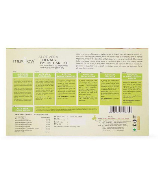 MaxGlow ALOEVERA THERAPY FACIAL CARE KIT Facial Kit 330 gm Pack of 7