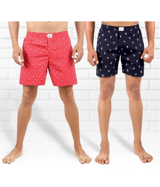 Supersquad Pack of 2 Cotton Mens Boxer- ( Multicolor ) - None