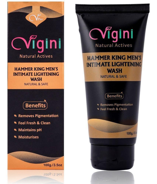 Vigini Men's Intimate whitening Wash pH balanced Glutathione Alpha Arbutin Cleanser 100 mL