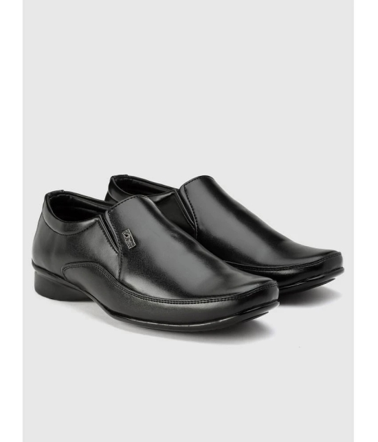 Action Black Mens Slip On Formal Shoes - None