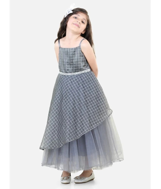 Toy Balloon Kids Grey Net Girls Fit And Flare Dress ( Pack of 1 ) - None