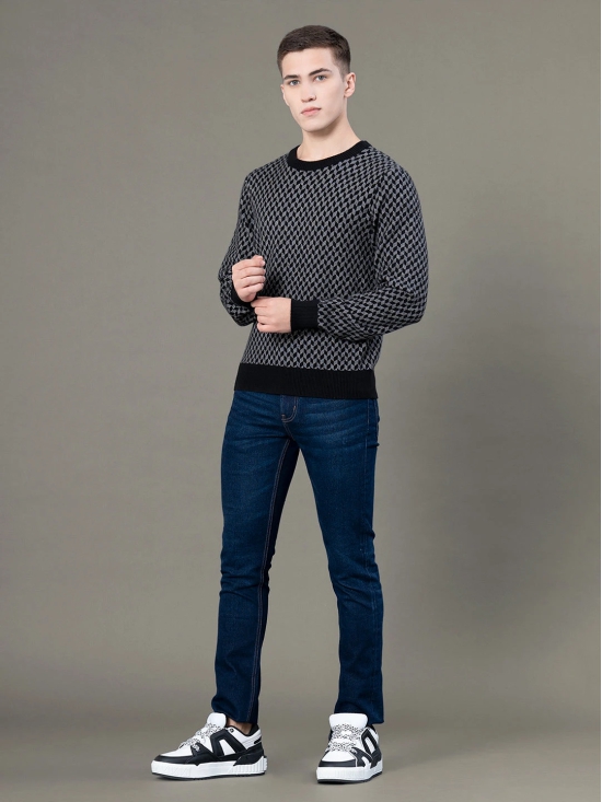 RedTape Round Neck Pattern Sweater for Men | Ultimate Comfort