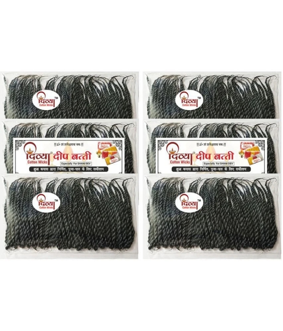 Divya Cotton Wicks Long Cotton Wicks Twisted Diya Batti 400 Pieces ( Pack of 6 )