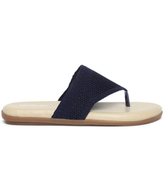 ORTHO JOY - Navy Blue Women's Flats - None