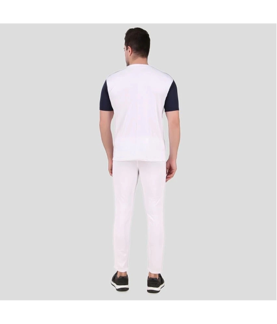 Preen White Polyester Regular Fit Solid Mens Sports Tracksuit ( Pack of 1 ) - None