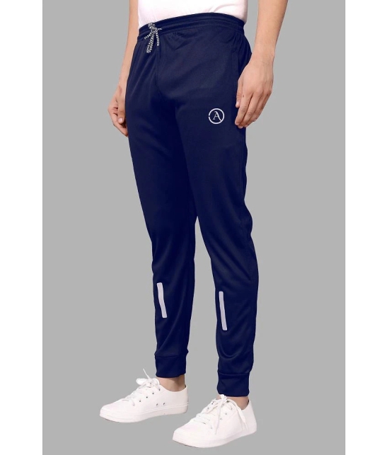 Anand Navy Blue Lycra Mens Joggers ( Pack of 1 ) - None