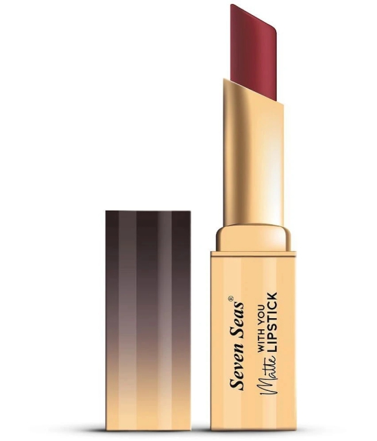 Seven Seas Long Lasting | Matte Finish | Longwear | Matte With You Lipstick (Maroon 3.5g)