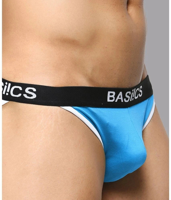 BASIICS By La Intimo Spandex Mens Briefs ( Blue ) BCSBR02 - None