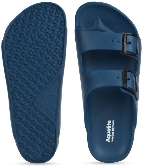 Aqualite Blue Mens Slide Flip Flop - None