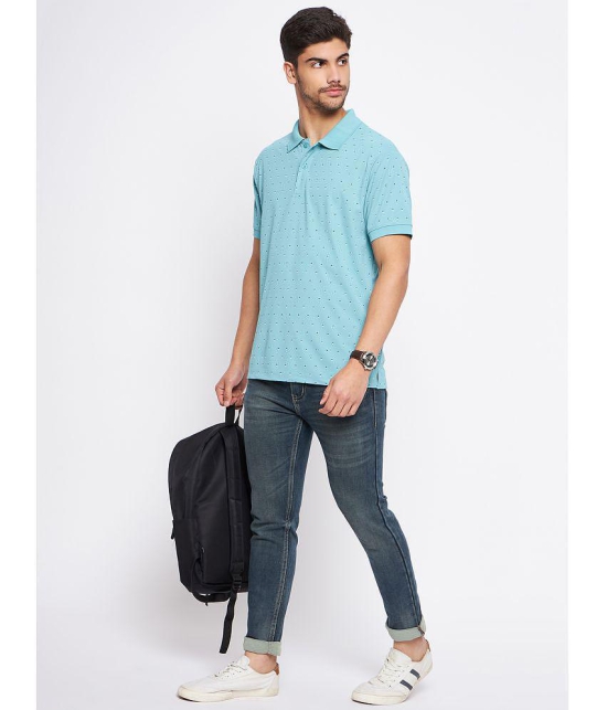 MXN - Aqua Cotton Regular Fit Mens Polo T Shirt ( Pack of 1 ) - None