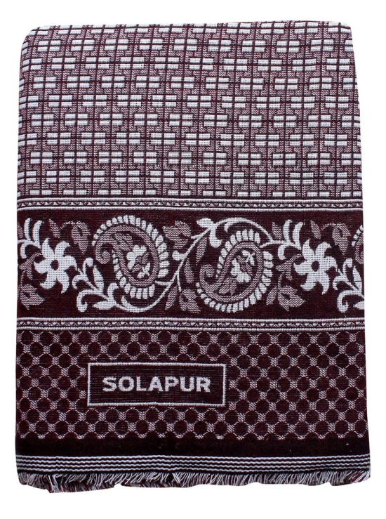 Mandhania Mayur Solapur Chaddar 100% Cotton Dailyuse Single Bed Blanket Pack of 1 Purple