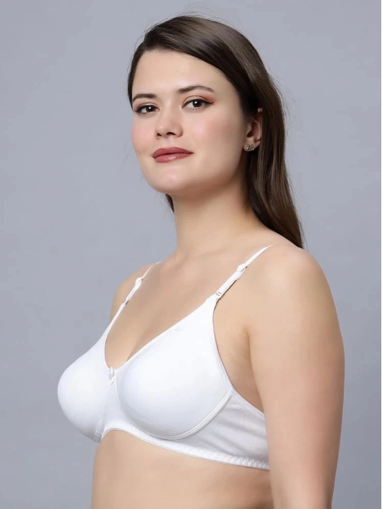 IN CARE LINGERIE Cotton Lightly Padded Womens T-Shirt Bra ( White ) NAVYA_WHITE_44B - None