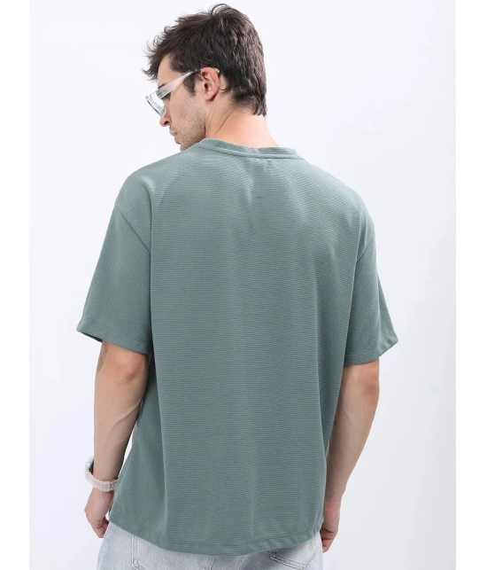 Ketch Polyester Oversized Fit Solid Half Sleeves Mens T-Shirt - Green ( Pack of 1 ) - None