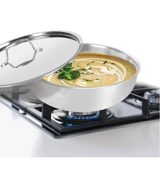 Milton Pro Cook Triply Stainless Steel Tasla with Lid, 18 cm / 1 Litre