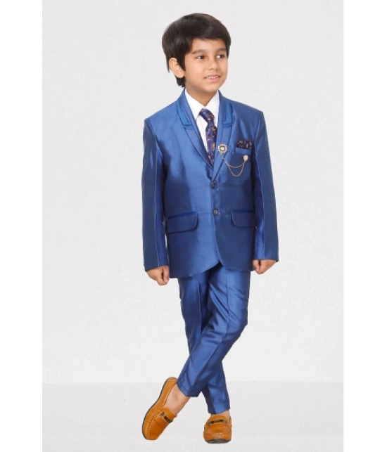 DKGF Fashion - Royal Blue Polyester Boys Suit ( Pack of 1 ) - None