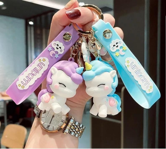 Premium Quality Magical 3D Mermaid and Unicorn Keychains to Your Everyday Accessories (Pack of 2) (Random Colour)