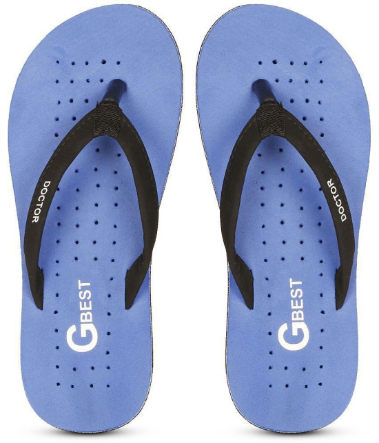 GBest - Blue Women''s Thong Flip Flop - None