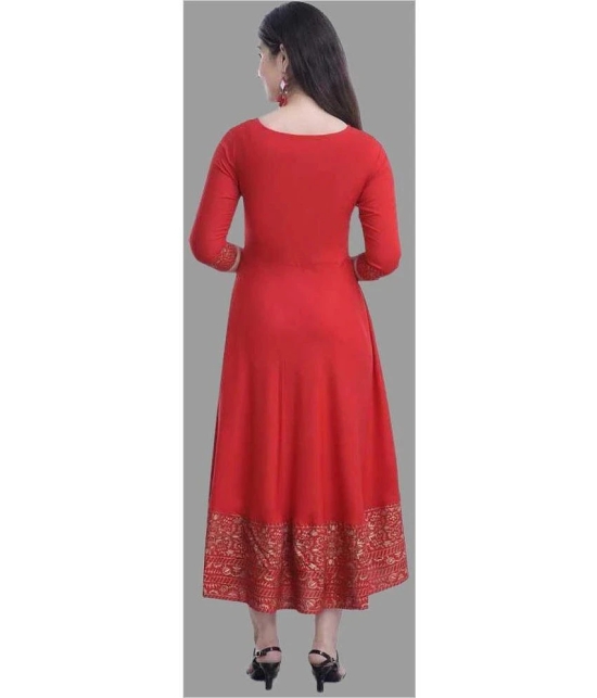 SIPET - Red Rayon Womens Anarkali Kurti ( Pack of 1 ) - None