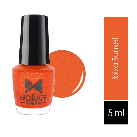 Vegan Non Toxic Moraze Nail Polish Combo Pack of 4 - Magic Moment Ibiza Sunset Hydrogen Forest-Forest - 20 ML (5 ML Each)