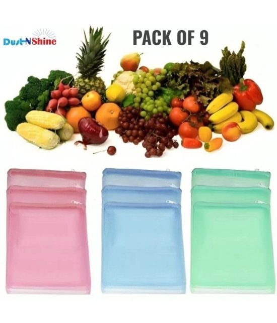 dustnshine Multicolor Nylon Storage Bag & Trunk Pack of 9 - Multicolor