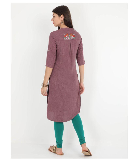 Alena - Maroon Rayon Women's Straight Kurti - S