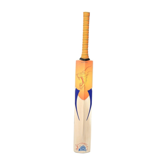 CSK English Willow Bat-6 / Orange/Navy / English Willow Bat