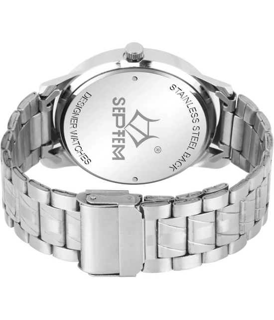 Septem Silver Stainless Steel Analog Mens Watch