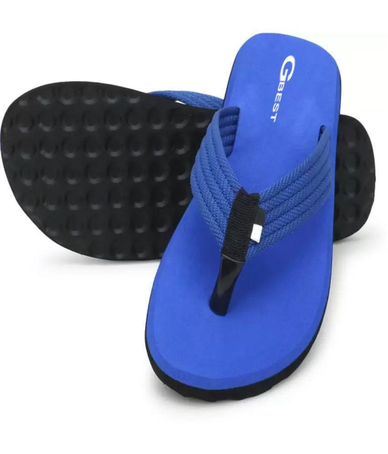 GBest - Blue Men's Thong Flip Flop - None